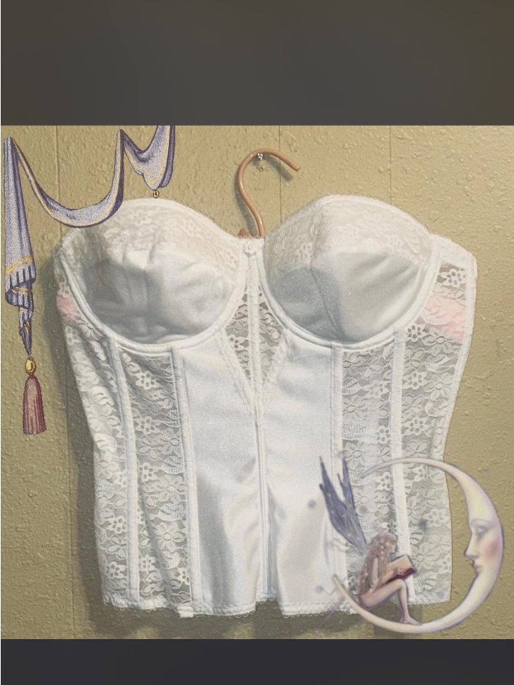 Dominique White Lace Bustier Corset